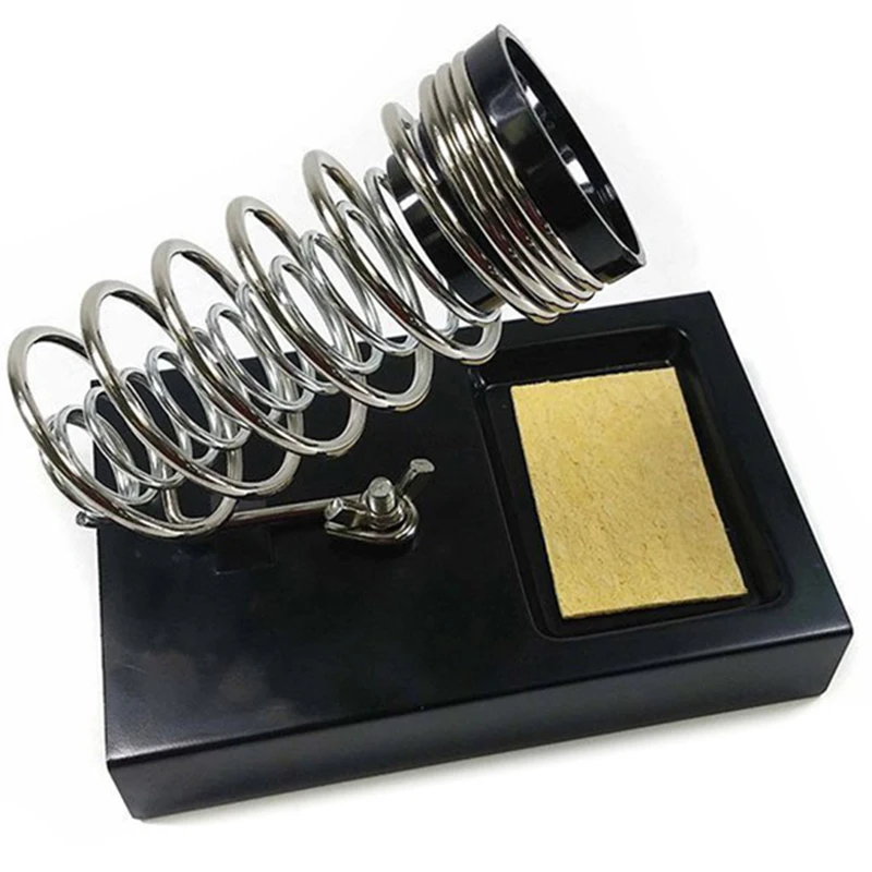 

Portable Removable Soldering Iron Support With Sponge Spring Base Black (Set of 3 Pieces)