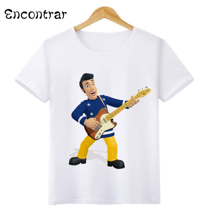 Сэм Пожарный дизайн футболка для мальчиков/девочек детские топы с короткими