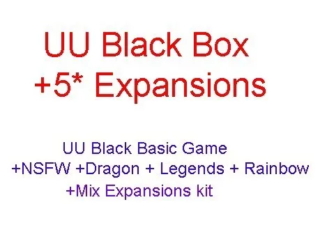 Black and 5packs Лучшее качество UU настольная игра единороги карточная игра на английском языке - Цвет: Black and 5packs