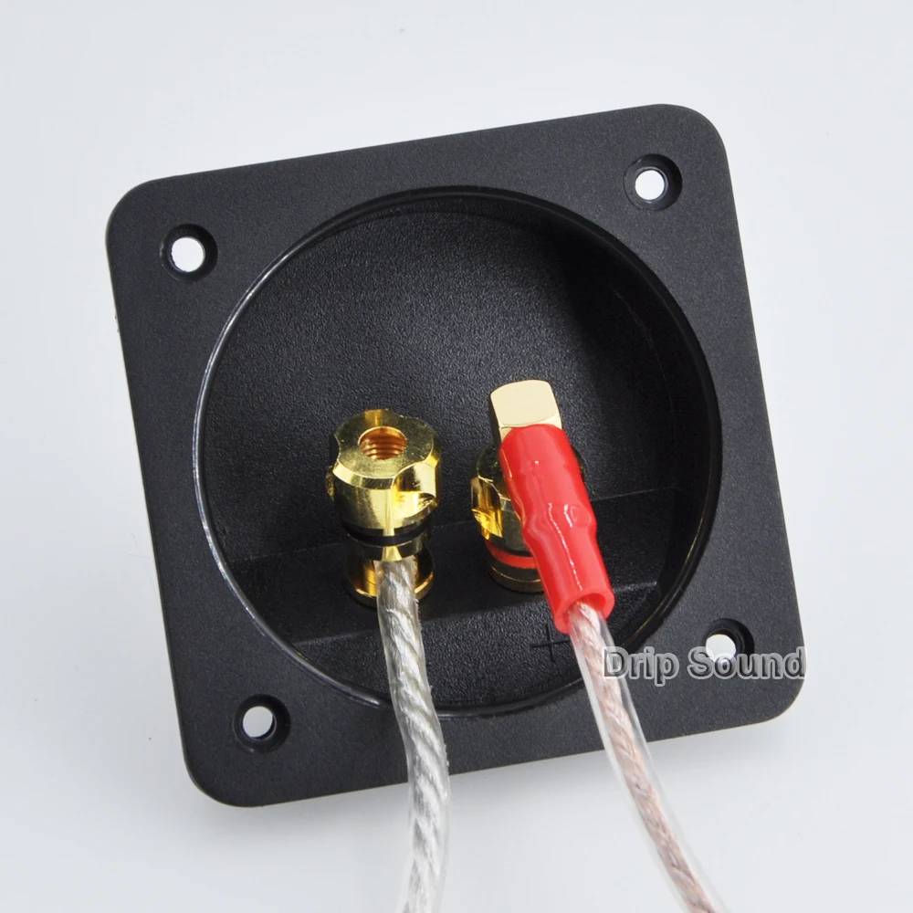 2pcs 2-Way Speaker Junction Box Copper Wiring Terminal Binding Post 80x80mm #9 | Электроника