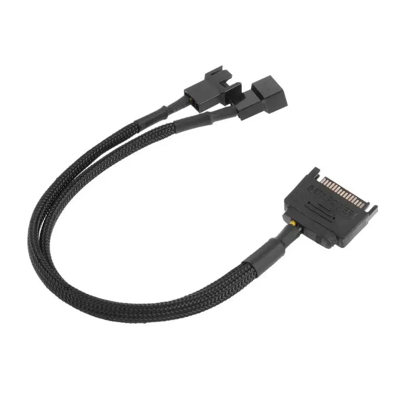 Удлинитель питания для вентилятора Alloyseed с разъемами SATA кабель 15pin на 2 Way 3pin 4pin