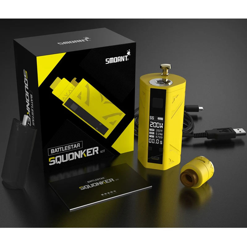 Smoant Battlestar 200 Вт TC Squonker Комплект 7 мл емкость коробка мод и battlestar RDA Двойной 18650 Vape