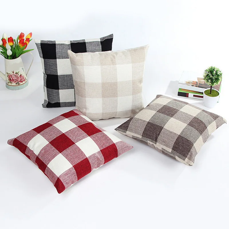 Hoomall Ретро пледы наволочки льняные квадратные декоративные подушки для дивана