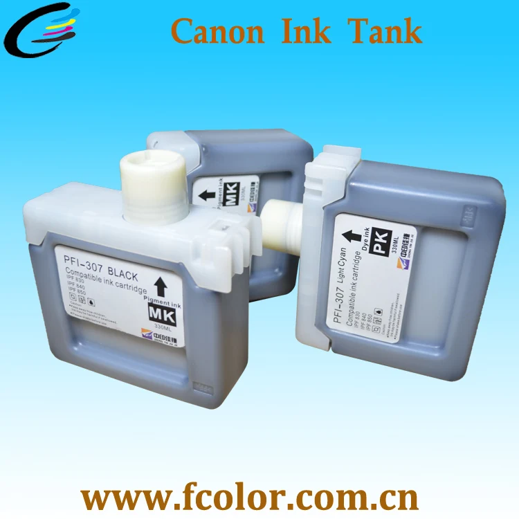 Custom Quanttity order Quality PFI-307 PFI307 Ink Tank iPF830 IPF840 IPF850 Printer Replace Ink Cartridge
