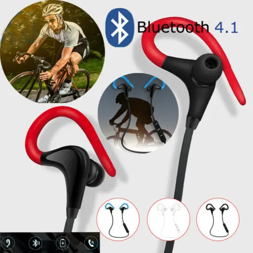 Спортивные наушники Bluetooth 4 1 беспроводная гарнитура регулируемые крючки стерео