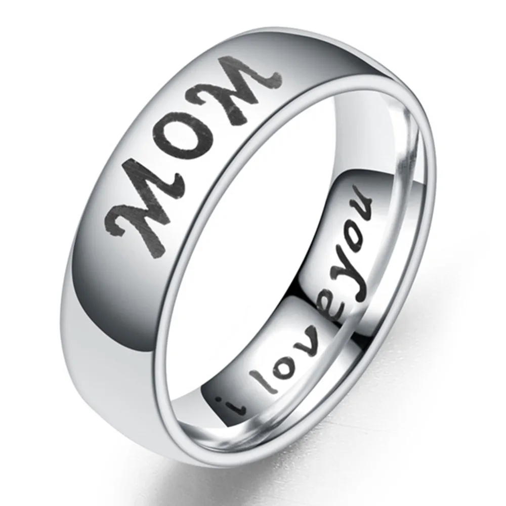 1 предмет теплые Семья кольца резные мамы сына и дочки папы &quotI Love You&quot (&quotлюблю