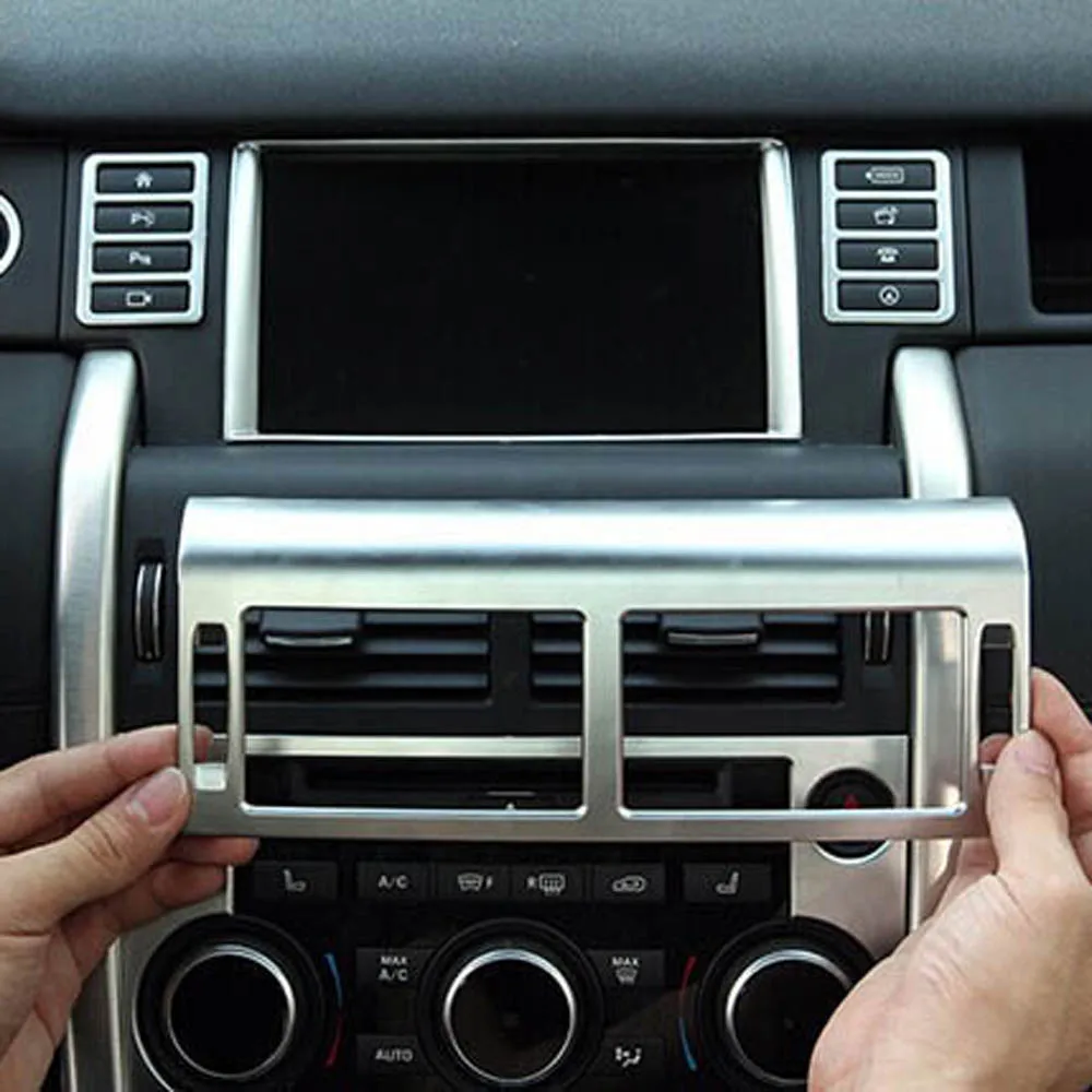 

Dashboard Center Console Air Vents Outlet Panel Cover Frame Sticker For Discovery Sport Chromium Styling Accessories