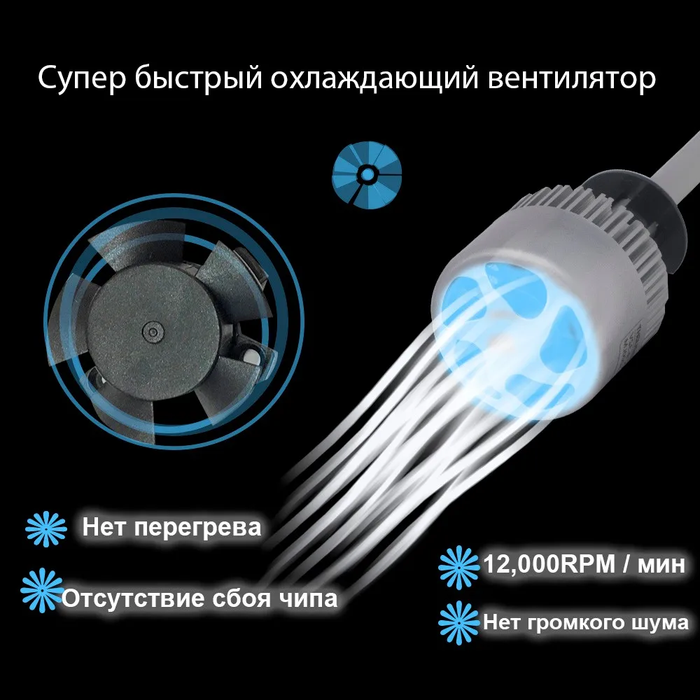 Yhkoms 2 предмета H7 светодиодный H4 H8 H11 9005 9006 HB3 HB4 H1 H3 H9 880 881 H27 9004 9007 h13 автомобиль Фары для авто светодиодный светильник 6500 К 12 В