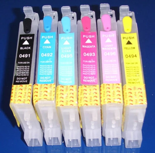 Use For EPSON printers R210 R230 R310 R350 RX510 RX630 RX650 W ARC Refillable Ink Cartridges printer parts | Компьютеры и офис