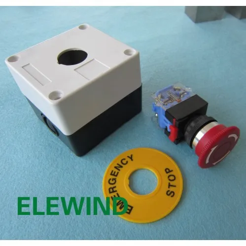 Выключатель аварийной остановки ELEWIND с коробкой переключателем (PB222 11TSA/R/P/T14/2260