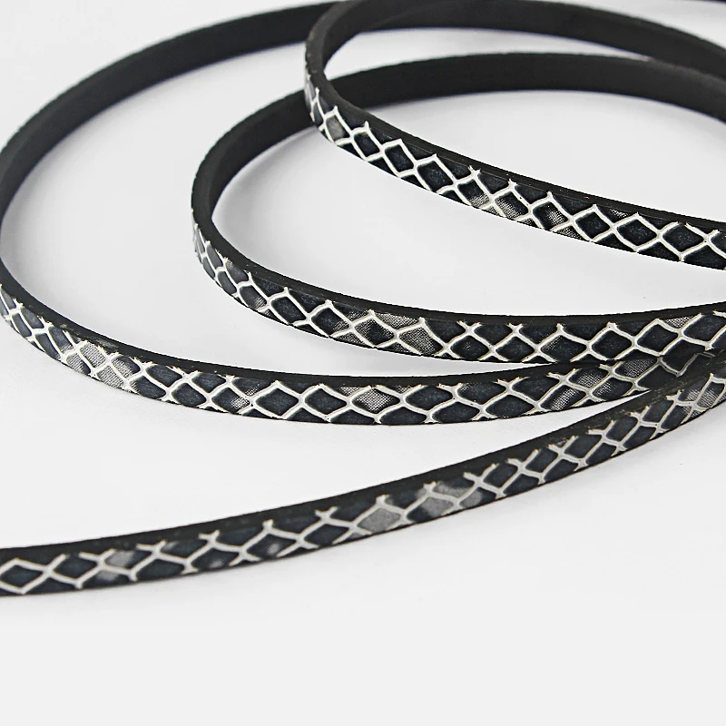 5 мм ПУ плоский кожаный шнур камень Patter трещина ювелирный материал DIY Подвески для