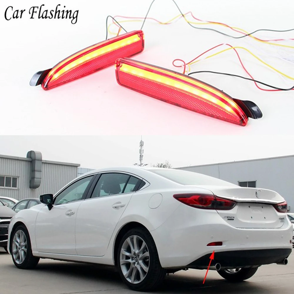 Автомобиль мигает для Mazda 6 Mazda6 ATENZA 2013 2014 2015 2016 автомобиль светодиодный задний