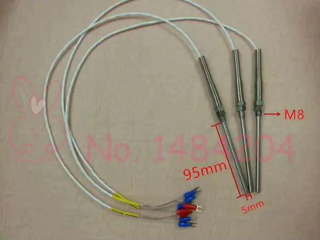 1x PT100 Температура Сенсор 6 мм* 100 мм компании "feilong" SUS304 датчик удара(G-sensor) 1/2 G1/4 Монтажная нить 1m 3 высокой Температура провода