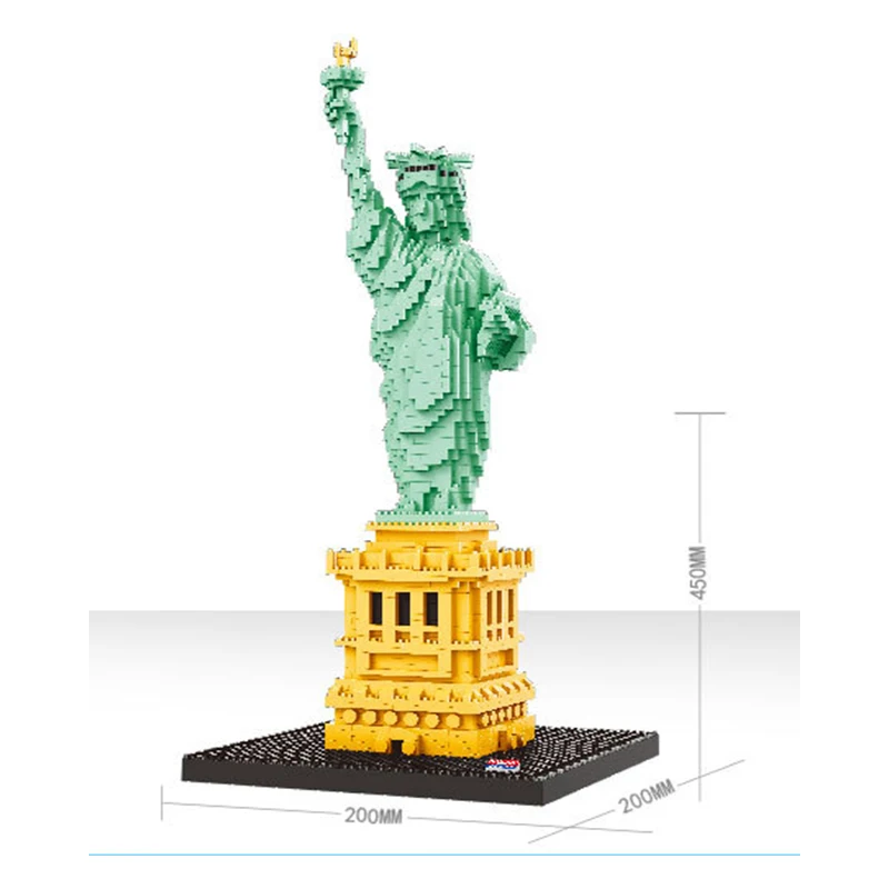 2510 шт. DIY сборка статуя Liber 3D модель наборы архитектурных конструкций