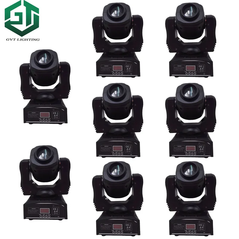 8 шт./лот 60 Вт Led Spot 7 Gobos Moving Head Light DMX 9/11 каналов Master Slave Auto Run Sound active music control disco lamp| |