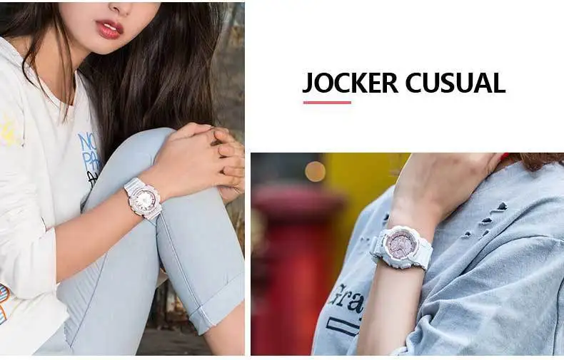 Casio брендовые высококачественные спортивные женские часы baby-g серии, спортивные водонепроницаемые женские часы на открытом воздухе с синим резиновым ремешком BA-110BC-2A