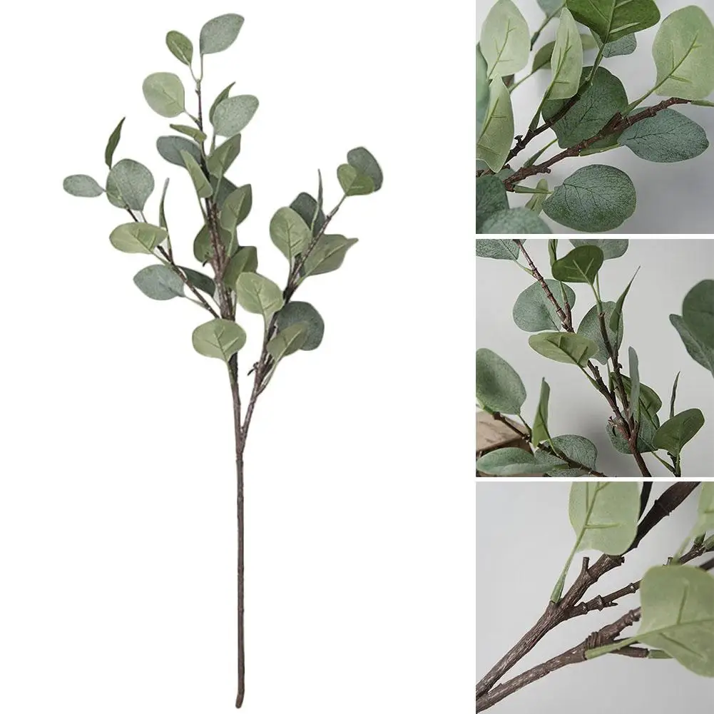 1 филиал Европейский Стиль искусственный цветок эвкалиптовые Листья Свадебные