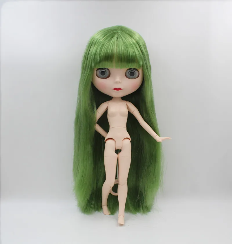 Кукла Blygirl Blyth с прямыми зелеными челками 1/6 обнаженных кукол 19 шарниров и новая