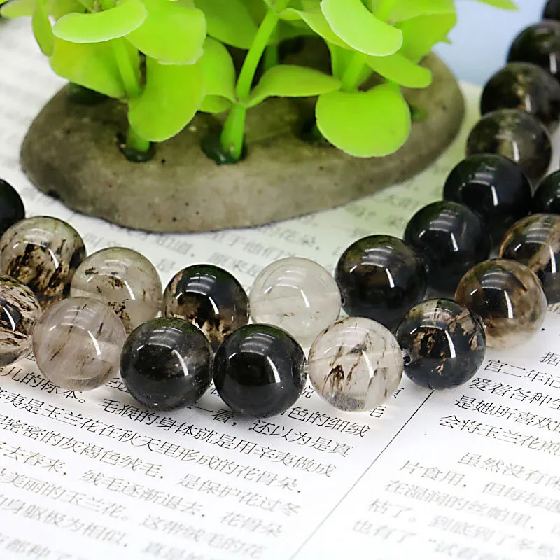 Аксессуары разноцветные черные Арбузные турмалиновые круглые бусины аксессуары