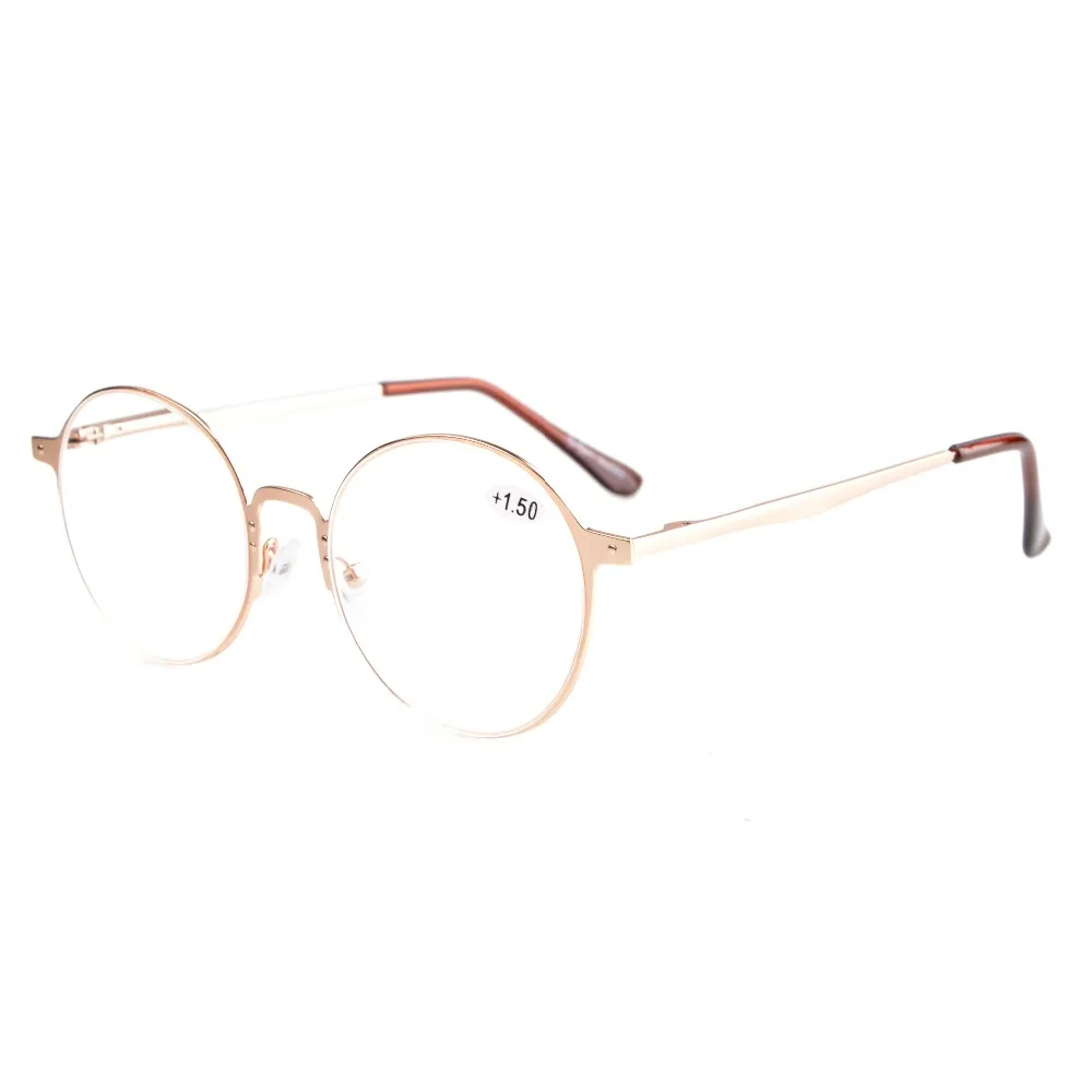 R15044 очки для чтения Eyekepper качество эластичные заушники ретро круглые очки для чтения+ 0,0/0,5/0,75/1/1,25/1,5/1,75/2/2,25/2,5/2,75/3/3,5/4