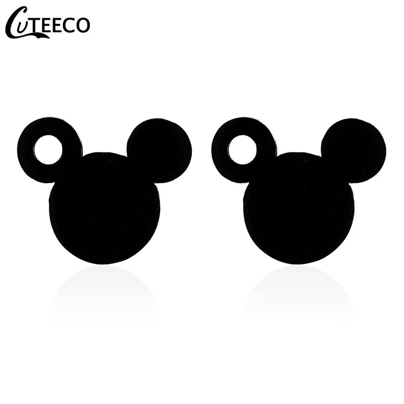 CUTEECO Роскошные циркониевые серьги-гвоздики с Микки и Минни, Кристальные брендовые серьги для женщин, детей, девочек, модные ювелирные изделия, подарок - Окраска металла: AJ0001-8