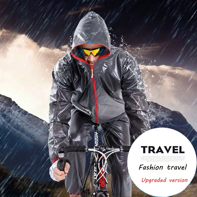 

JPZYLFKZL Hot Raincoat Sets Men/Women Bicycle raincoat Poncho Windcoat Jacket Windproof Bike Waterproof Outdoor rain coat men