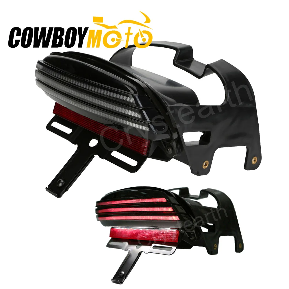 Для Harley Dyna Fat Bob 2008-2013 три бар крыло светодиодный задний стоп-сигнал для CVO 2009-2010