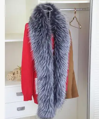 Осенне-зимний женский воротник из искусственного лисьего меха шумоглушитель