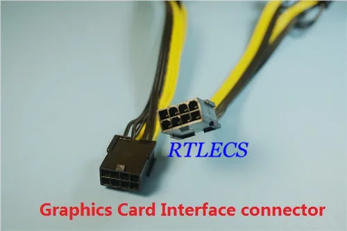 10 шт. GPU PCI-E PCIE 8 p разъем к двойному pin 6 + 2 видеокарта кабель адаптера питания 18AWG RoHS |