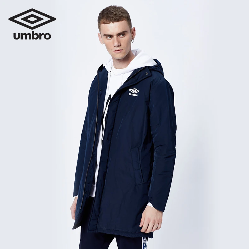 UMBRO осень зима теплая верхняя одежда пальто Новая мужская длинная одежда теплая флисовая куртка на молнии пальто спортивная одежда UI183AP2299 - Цвет: UI183AP2299-818
