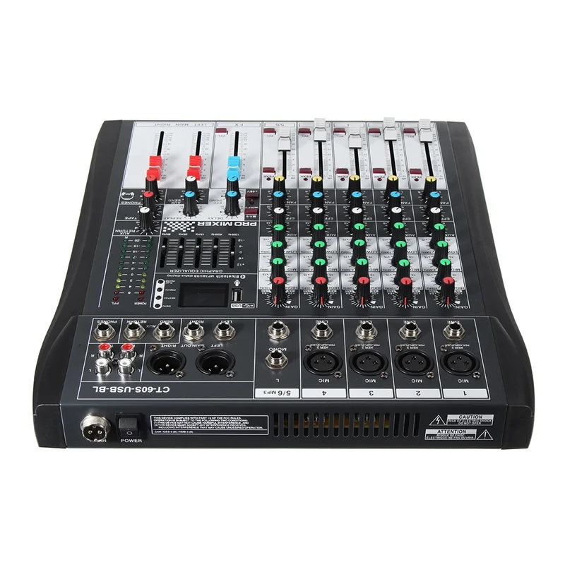 LEORY профессиональный караоке аудио миксер bluetooth 6 канальный микрофон консоль