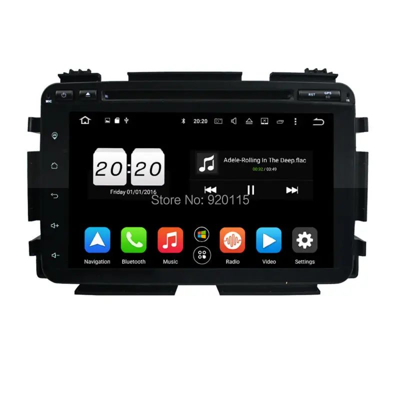 8 ядерный Автомобильный gps плеер Android 6.0.1 Подходит для HONDA HRV Vezel 2015 с 2 г ram 32 rom Wifi