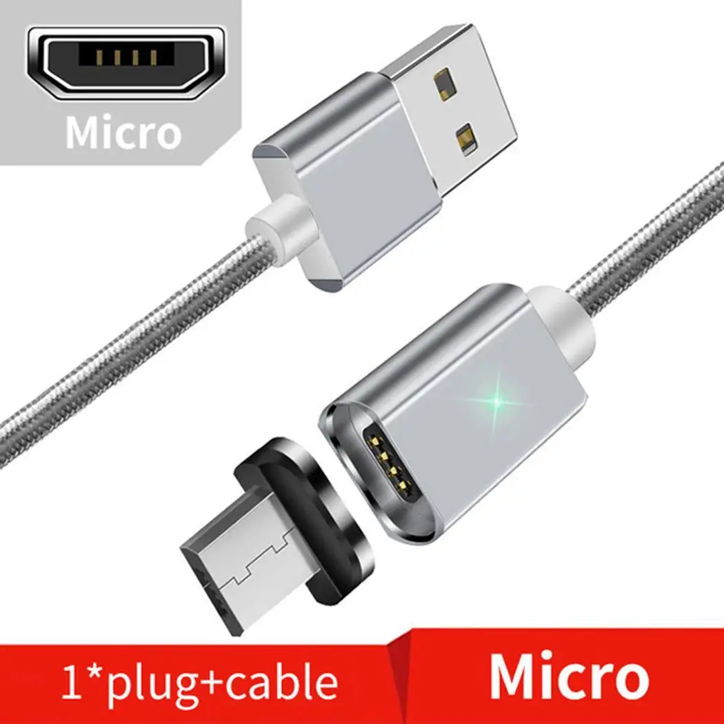 2 в 1 портативный usb интерфейс Магнитный зарядный кабель оплетка данных 5 В/3 А x
