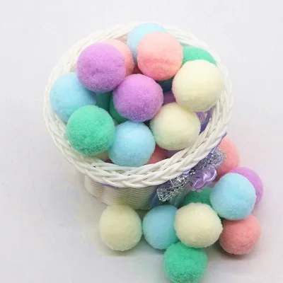 30mm-0309132526-20g Разноцветные помпоны разных размеров, мини помпончики, куклы «сделай сам», одежда ручной работы, материал, мягкие пушистые Помпоны, шары для детей, игрушки, 20 г - Цвет: 30mm-0309132526-20g