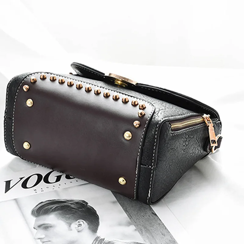 Vintage PU Leather Ladies HandBags Women Messenger Bags Designer Crossbody Shoulder Bag Boston Hand Hot Sale | Багаж и сумки
