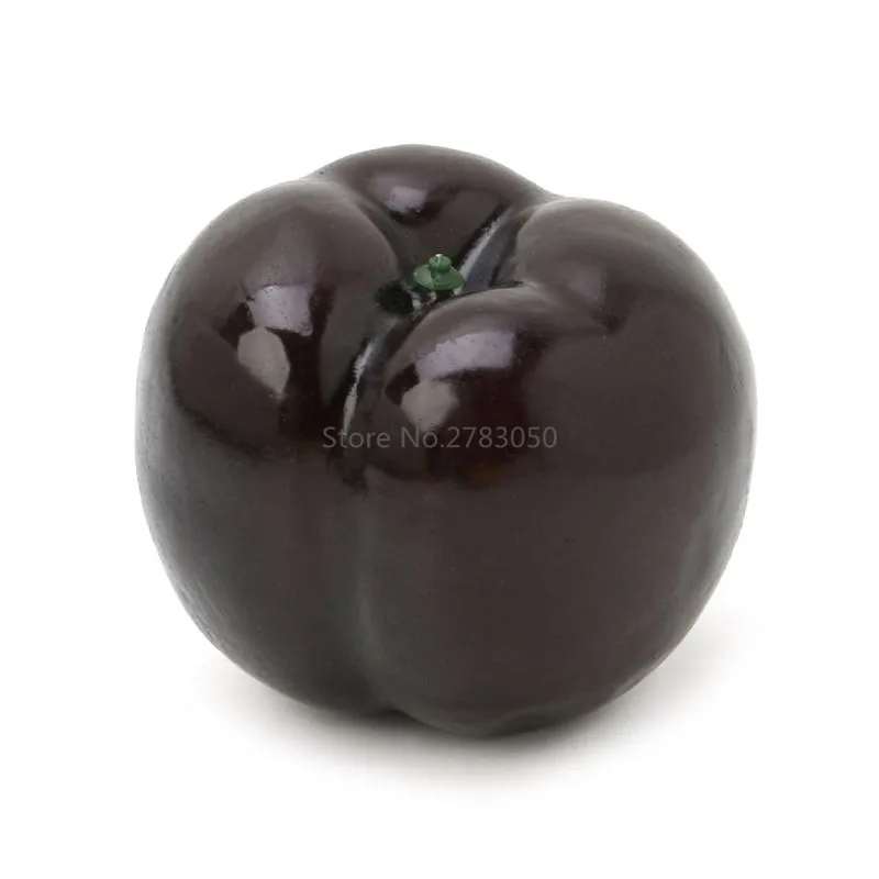 Balck Plum Искусственная груша Персик Яблоко Слива мангостин Фрукты Кухня Поддельные дисплей еда домашний магазин украшения супермаркет Ресторан реквизит - Цвет: Balck Plum