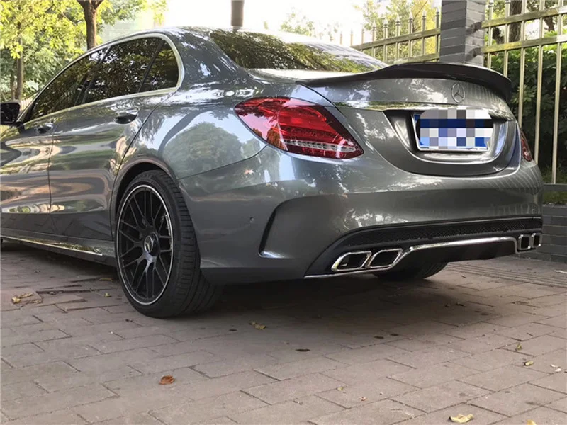 E класс W213 PSM стиль карбоновый спойлер с 3 м лентой задний хвост крыло Bootlid губы для Mercedes E200 E250- 4 Двери Седан