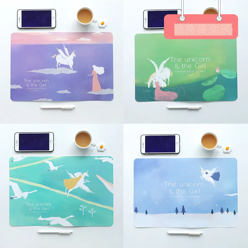 Розовый Золотой Мрамор ананас Unico детская посуда с рисунком ПВХ столовых коврик