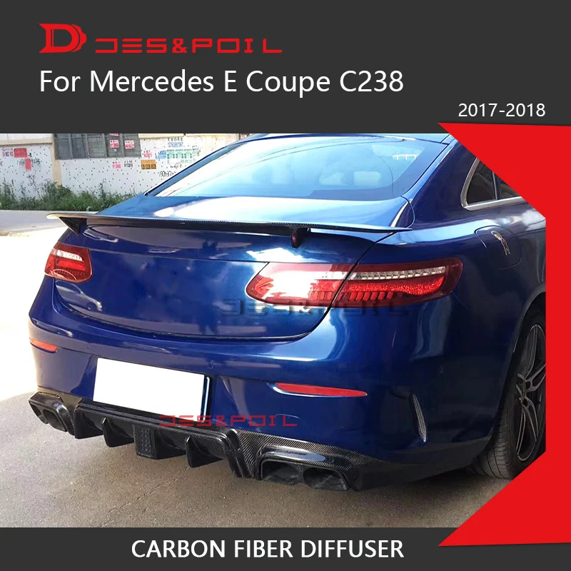 Задний диффузор для губ E купе C238 W238 наконечники выхлопной трубы из углеродного