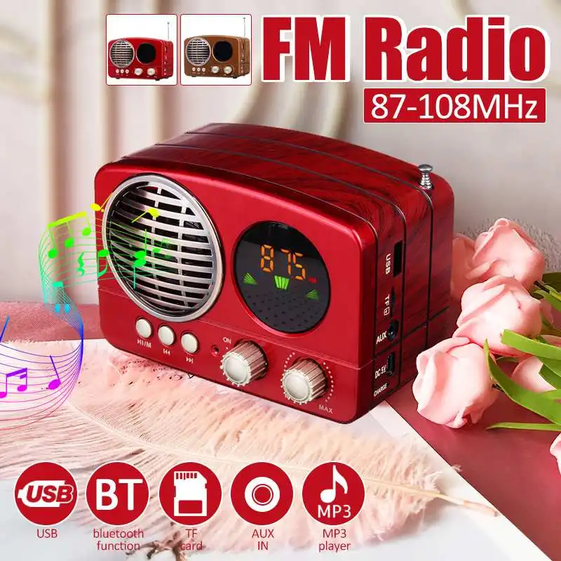 LEORY портативный цифровой fm-радио bluetooth TF карта цифровой радиоприемник MP3 музыкальный плеер мини многофункциональный USB радио динамик