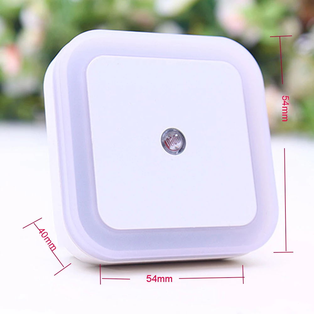 Ночник квадратной формы с евророзеткой/американской розеткой умный сенсорный