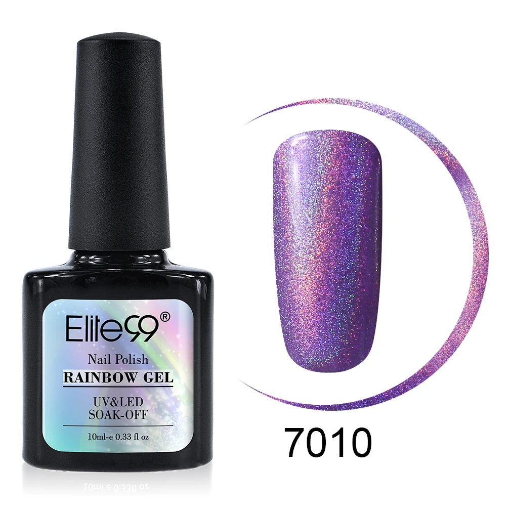7010 Elite99 10 мл Радужный Гель-лак для ногтей впитывающий Гель-лак Vernis Полупостоянный УФ-гель для ногтей маникюрный лак - Цвет: 7010