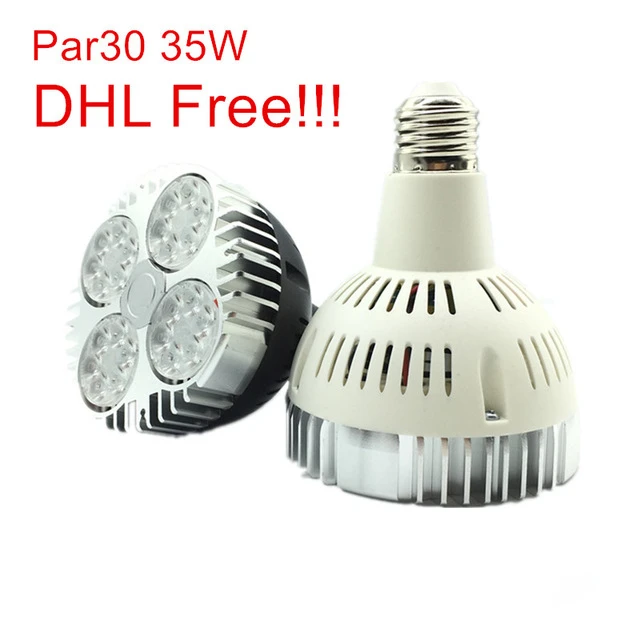 

LED Par30 35W Spotlight Par 30 Bulb Light E27 Indooor high power Lamp black white body AC85V-265V,AC110V/220V 10pcs/lot
