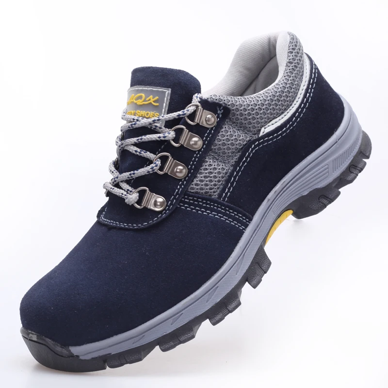 

AC12010 Working Labor Steel Cap Safety Shoes Breathable Mesh Rubber Outsole Suede Cowhide Anti-smashing Protection Shoes Acecare