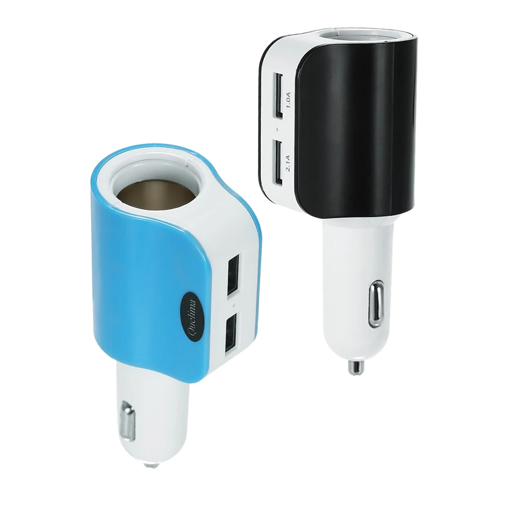 Автомобильное зарядное устройство DC 12/24 в автомобильное с двумя usb-портами 1/2 1 А