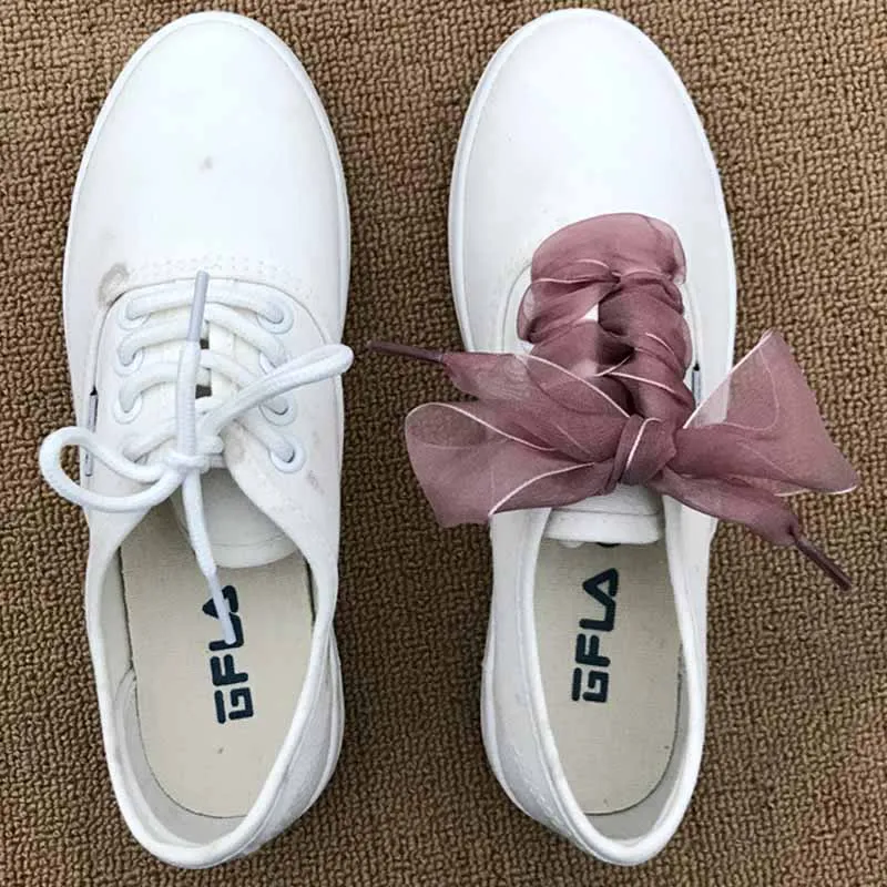 Дешевые шнурки шириной 4 см высококачественные яркие прозрачные для холщовой