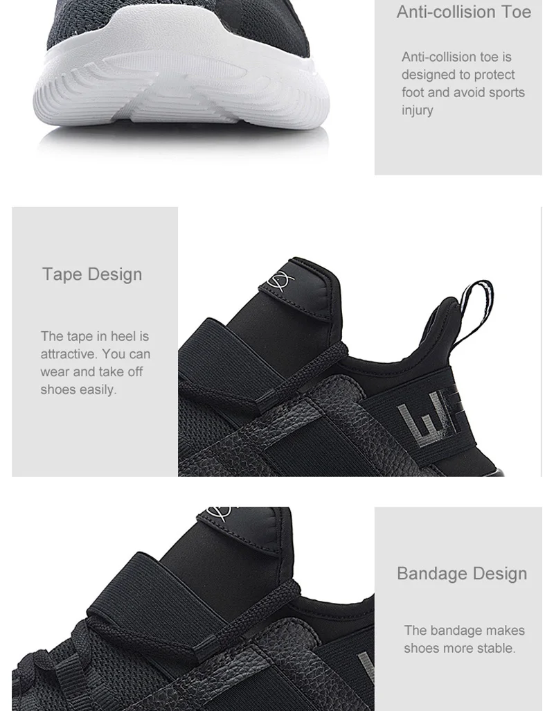 Clearance)Li-Ning Men CYBER PUNK WS Wade Leisure Shoes Wearable Mono Yarn Breathable LiNing Sport Shoes Sneakers AGWN035 YXB218