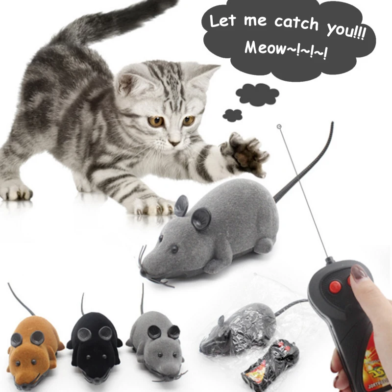 Мышь игрушки беспроводной RC мышки для котов игрушки пульт дистанционного управления ложная мышь Новинка RC кошка забавная игра мышь игрушки для кошек дропшиппинг