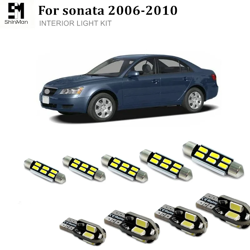 11 шт., светодиодные лампы для салона Hyundai sonata 2006-2010