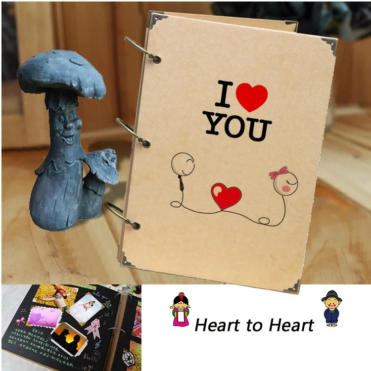 Ретро фотоальбом любовь креативный подарок рыхлый лист прополка Скрапбукинг